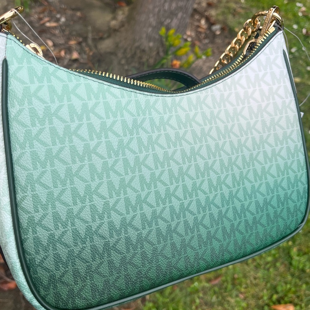 Michael Kors Ombré Moss/Green Multi Large Pochette - Picture 5 of 8